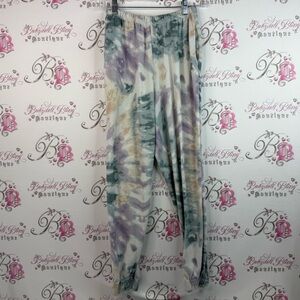 Ardene pants stretchy sweatpants soft purple blue tan Pastel Tie-Dye Joggers